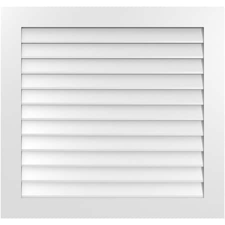 Ekena Millwork Vertical Surface Mount PVC Gable Vent: Non-Functional, w/3-1/2"W x 1"H, Standard Frame, 38"W x 36"H GVPVE38X3601SN